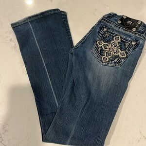 Miss Me boot cut low rise jeans size 25